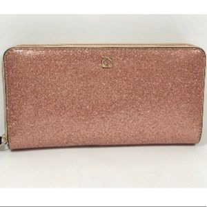 Kate Spade Rose Pink Glitter Wallet